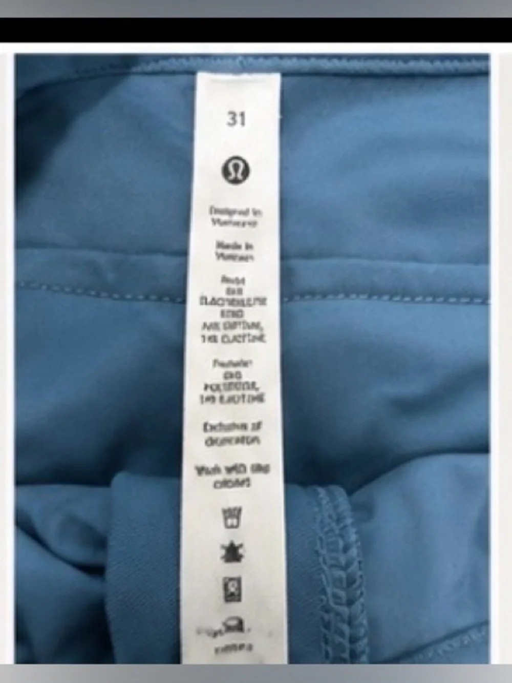 lululemon City Sleek 5 Pocket Wide Leg Crop Pants Size 31 Light Blue Utilitech